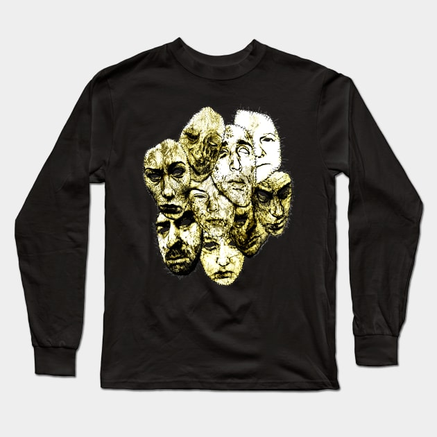 Face Stitches Long Sleeve T-Shirt by GrimDork